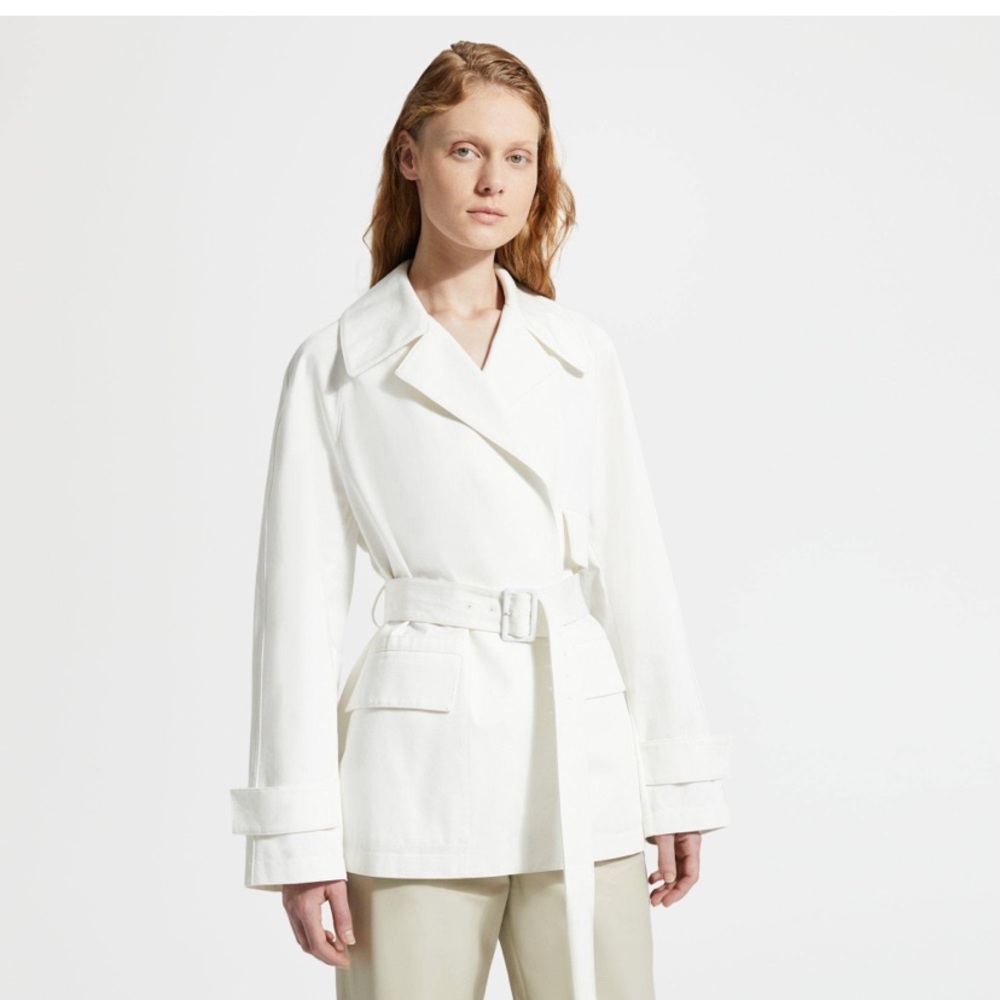 Theory twill trench utility coat